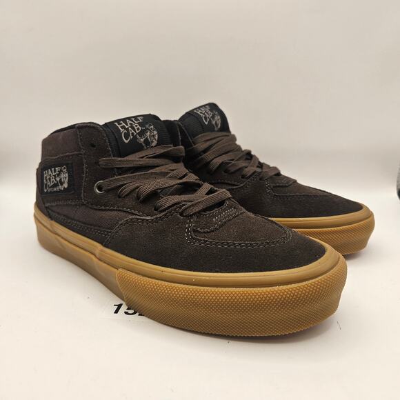 VANS MEN\'S 6 HALF CAB SKATEBOARD SHOES BROWN GUM NWOB